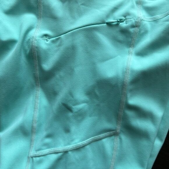 𝅺NWOT Zyia Active Turquoise Zipper pocket light n tight, Size !2, Compression - Picture 8 of 9